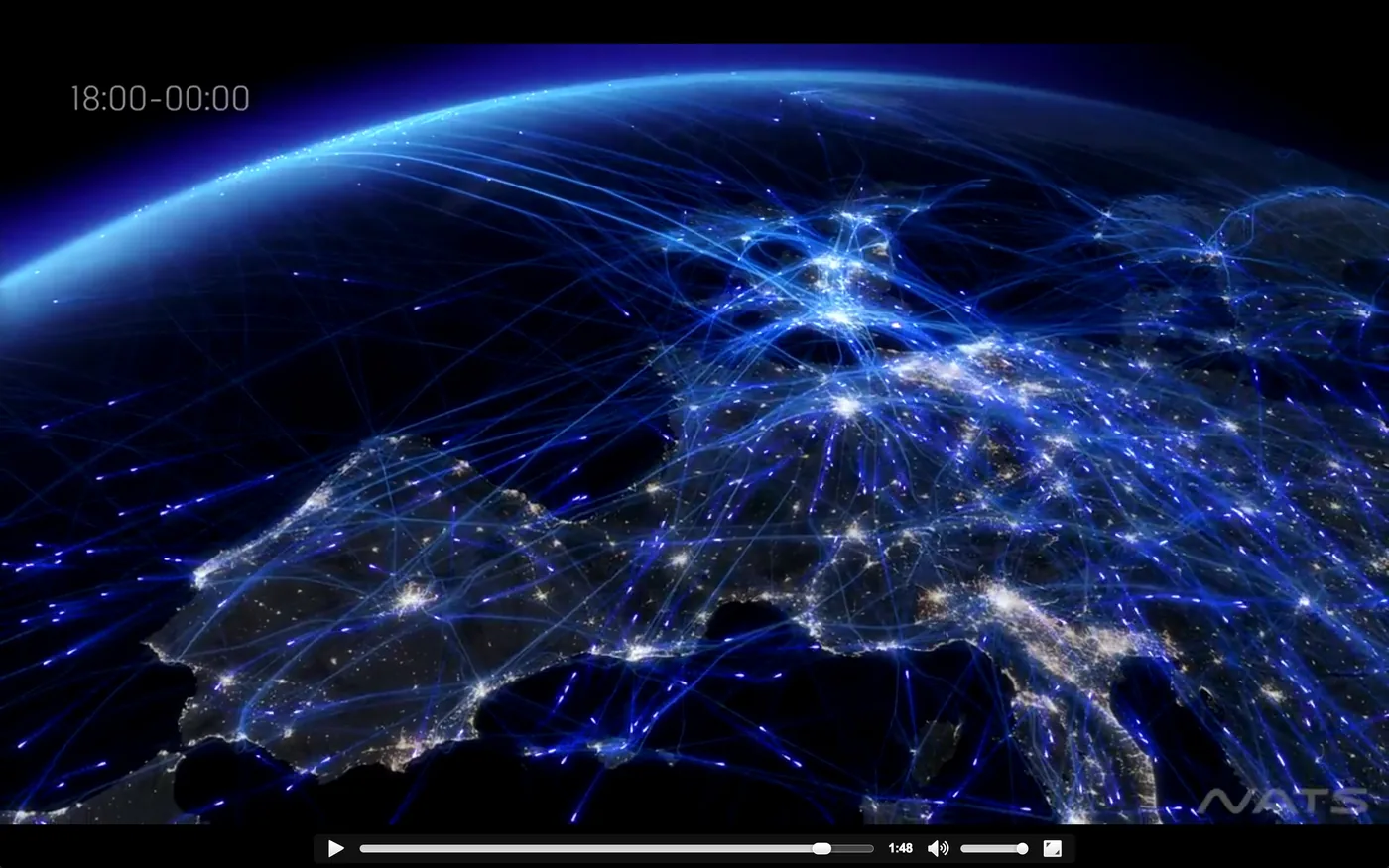 air traffic over europe NATS, infographic, earth