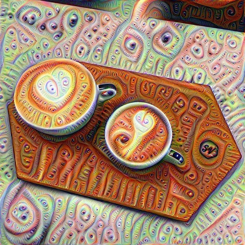 deep dream, coffee, San Francisco, M
