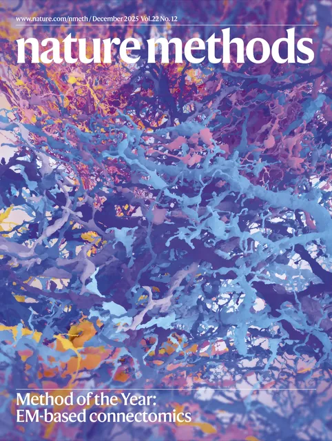 Nature Methods cover, December 2025: Method of the Year, EM based connectomics